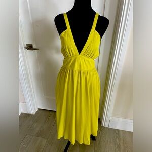Lulus NWT lime green midi dress